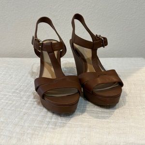 Gianni Bini cognac brown wedges size 8.5